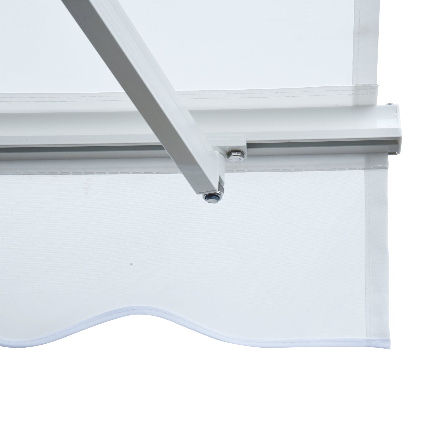 Toldo Manual Dobrável de Alumínio para Varanda 300x250 cm - Branco