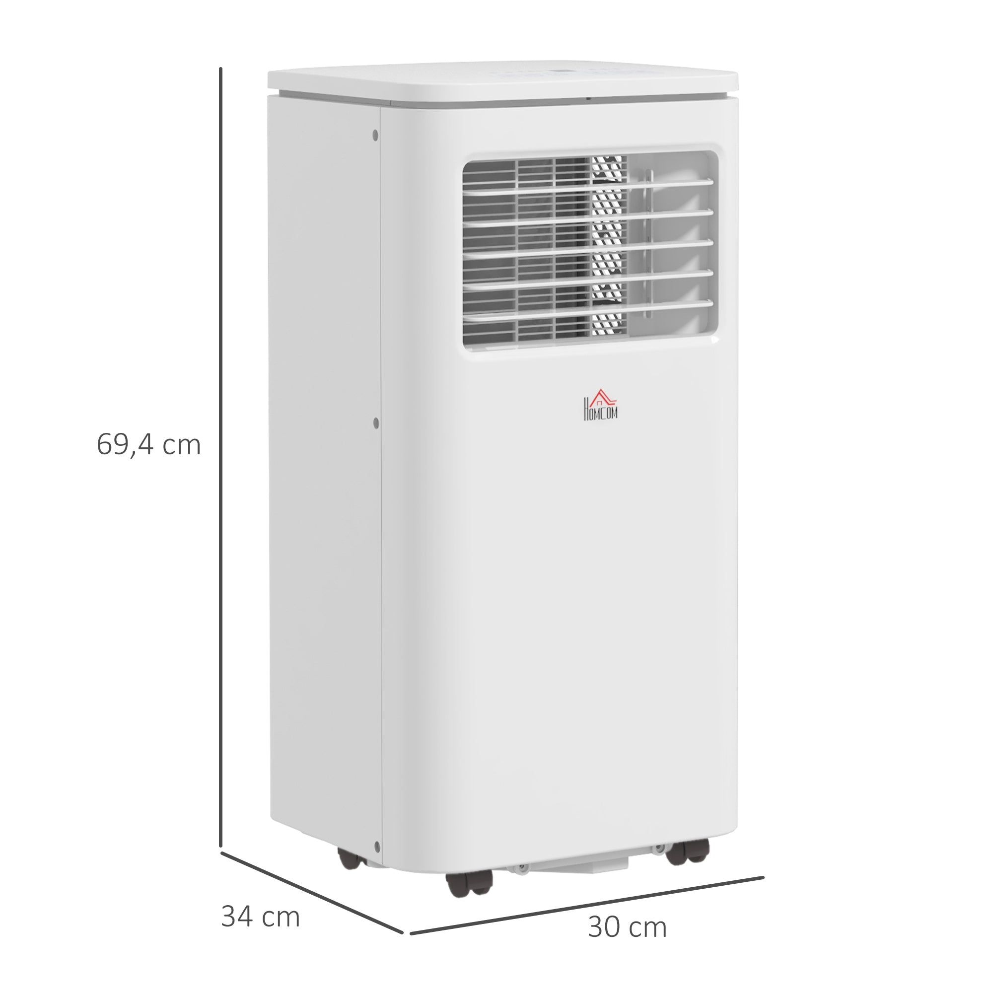 Ar Condicionado Portátil 7000 BTU Branco 30x34x69,4 cm