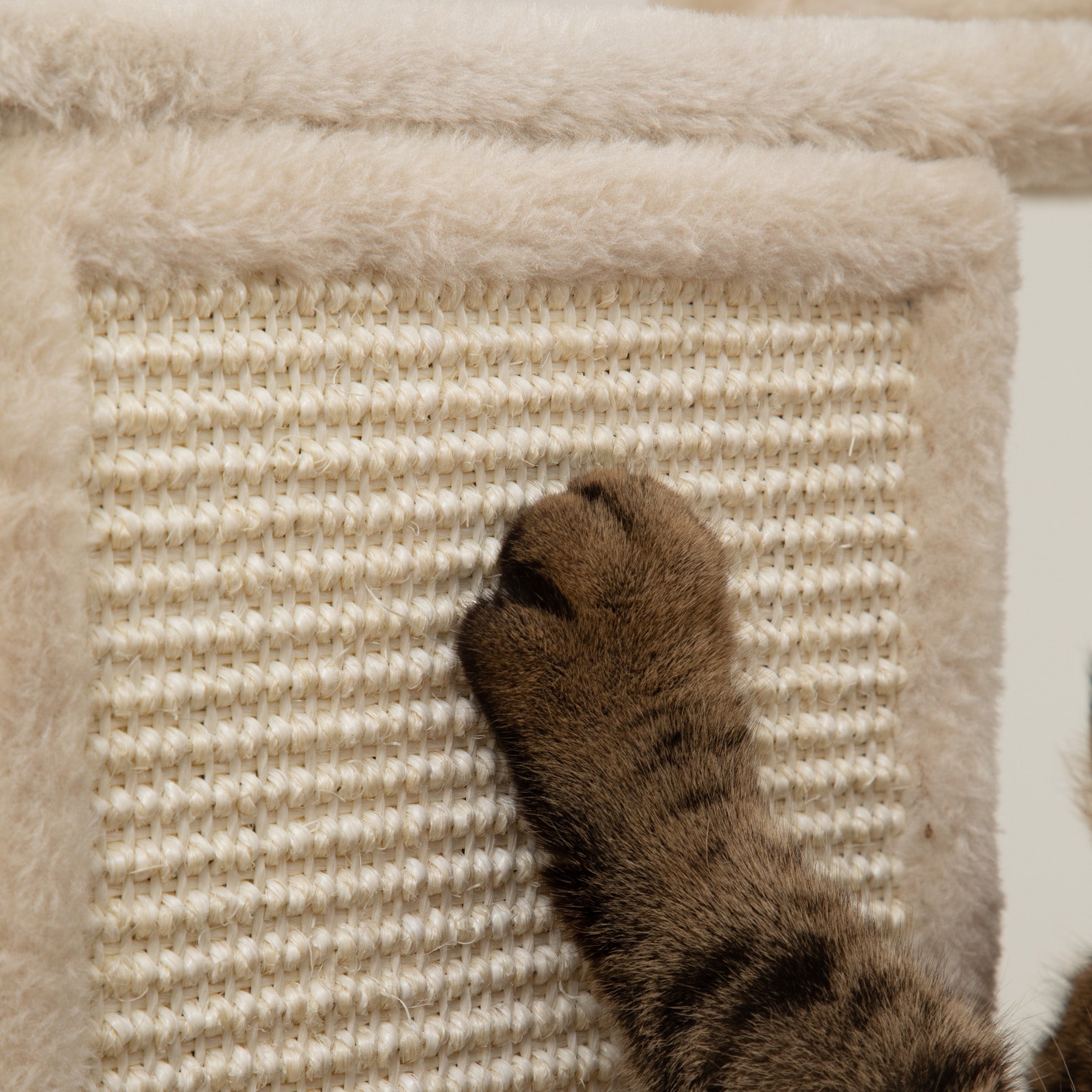 Arranhador para Gatos Grande Bege 60x50x206 cm