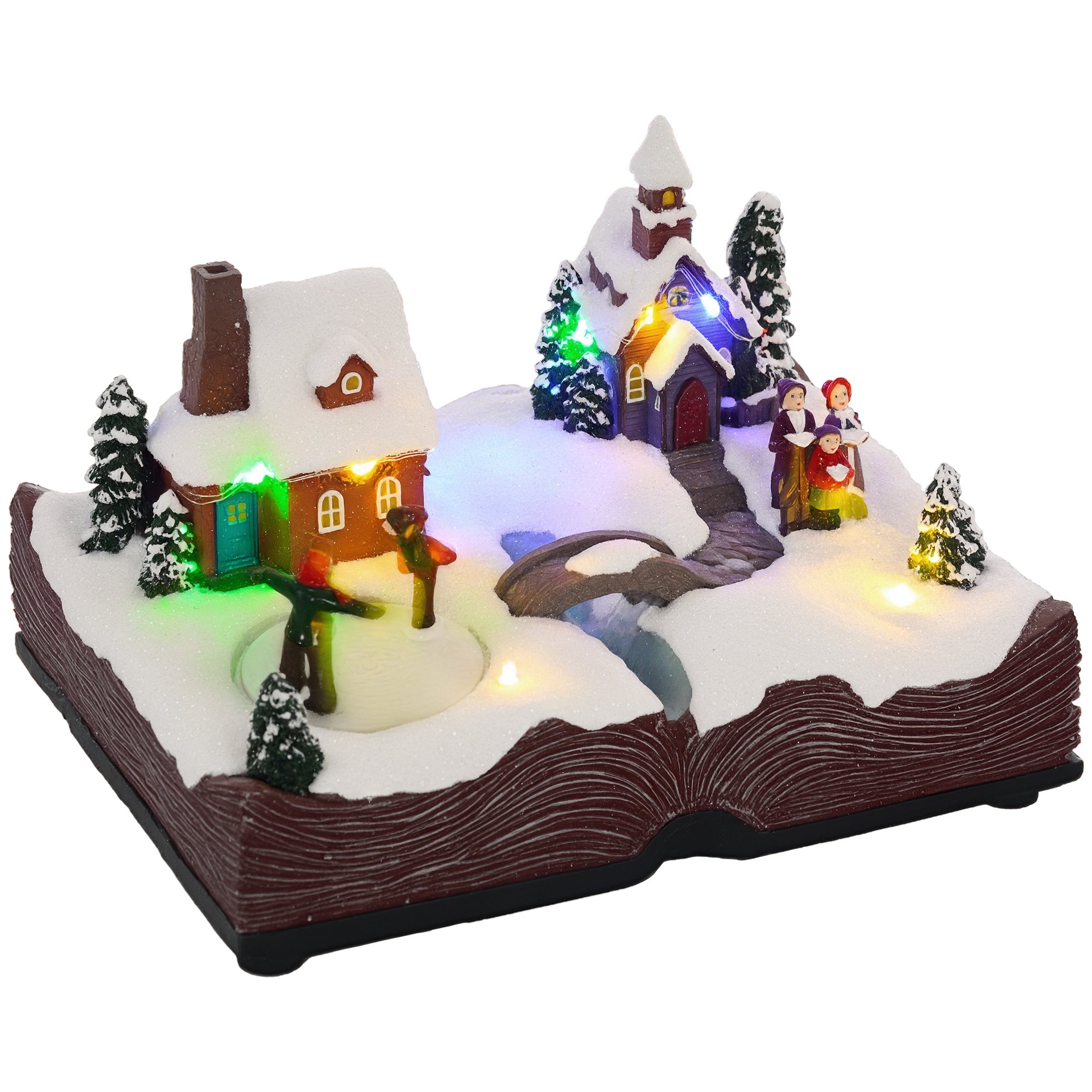 Aldeia de Natal com Luzes LED e Música 23x18x15 cm - Multicor