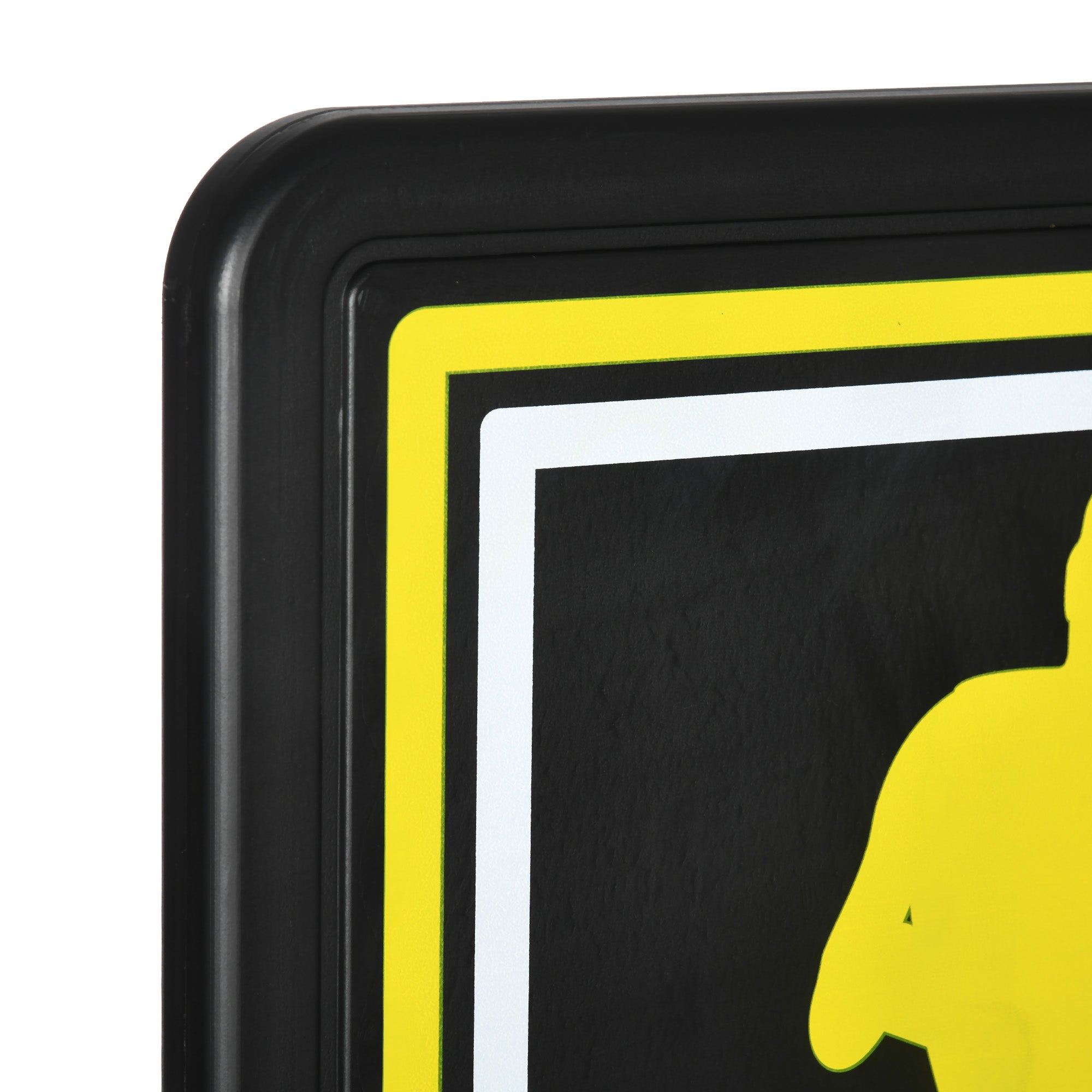 Tabela de Basquetebol de Parede – 110x90x70 cm – Preto e Amarelo – Aço, PE e nylon