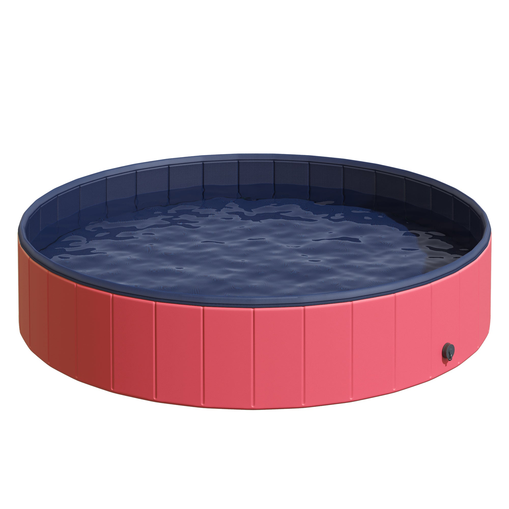 Piscina Dobrável PVC Antiderrapante Vermelha Ø160x30 cm