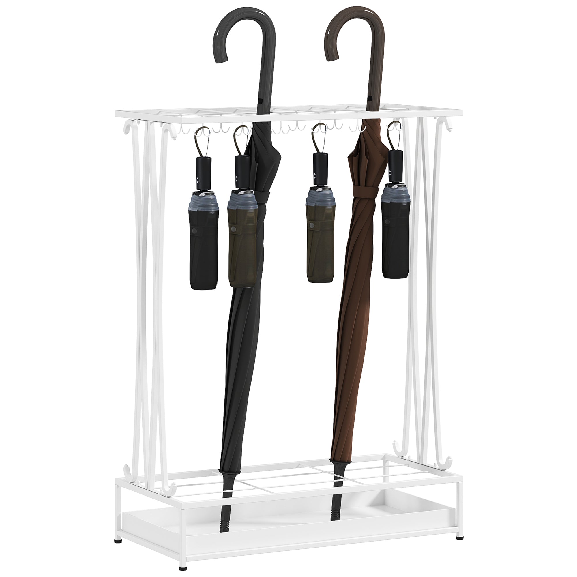 Suporte para Guarda-Chuva Moderno Branco 50x24x68 cm