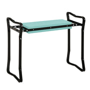 Banco de Jardim Dobrável Ergonômico 58x28x49cm Verde e Preto