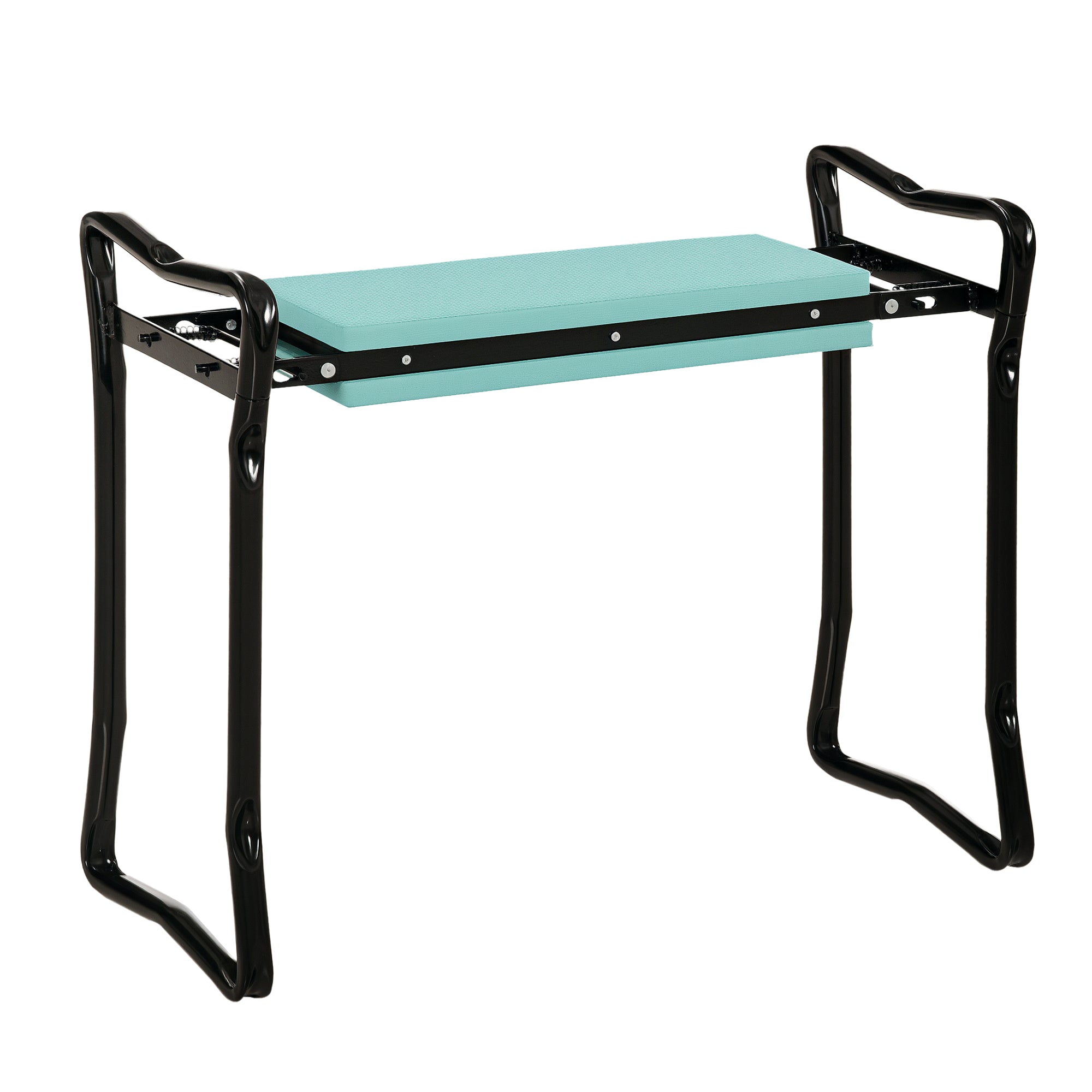 Banco de Jardim Dobrável Ergonômico 58x28x49cm Verde e Preto