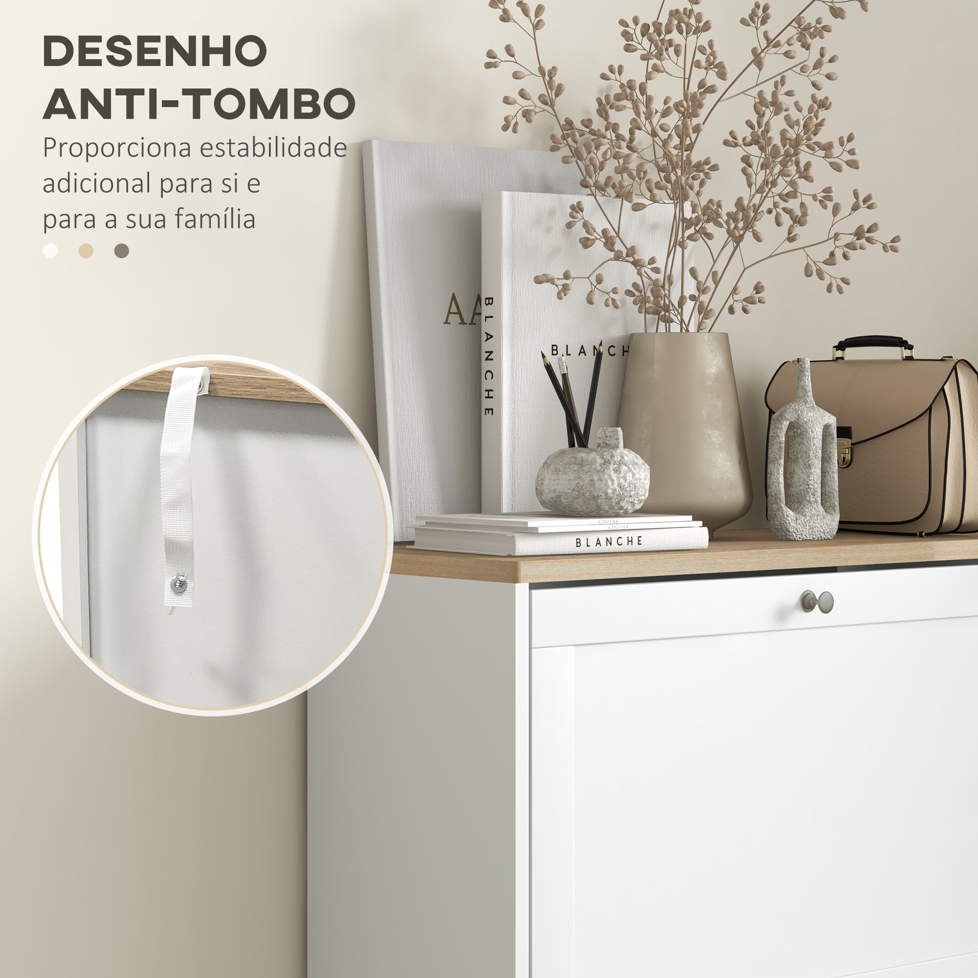 Móvel Sapateira Branco 60x23.5x115 cm - Organize seus Sapatos com Estilo e Funcionalidade