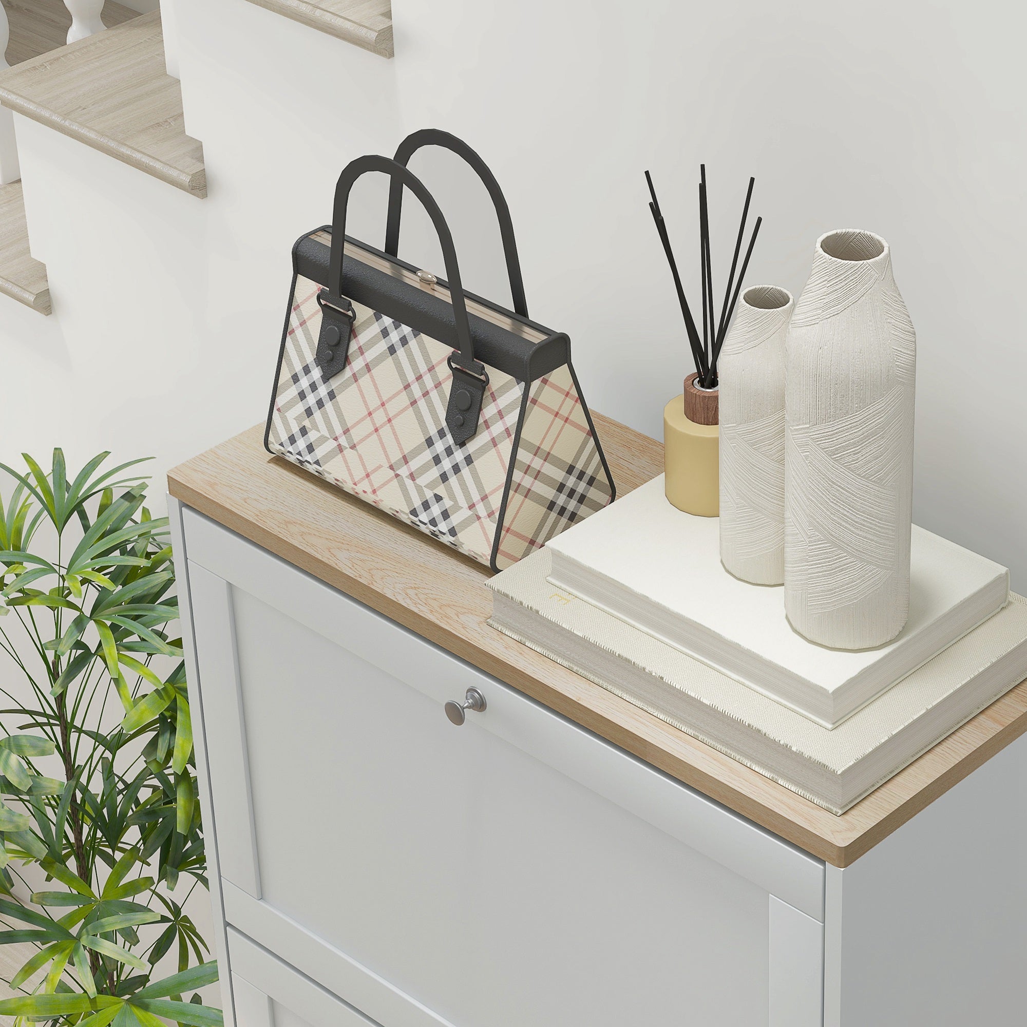 Móvel Sapateira Branco 60x23.5x115 cm - Organize seus Sapatos com Estilo e Funcionalidade