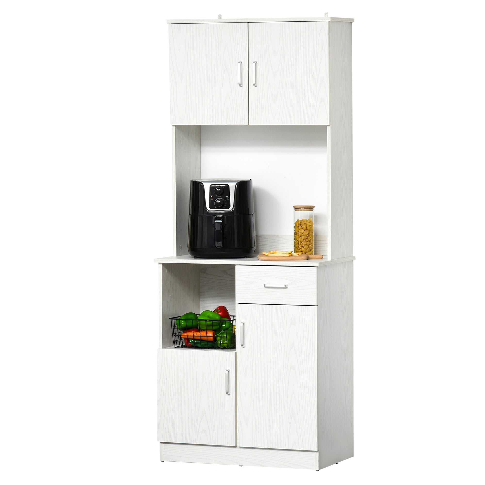 Armário Auxiliar de Cozinha 71x41x178 cm - Branco