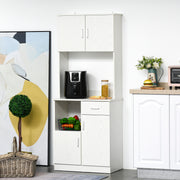 Armário Alto Auxiliar de Cozinha 71x41x178 cm - Branco
