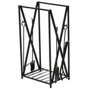 Suporte para Lenha 46x30x76 cm - Cor Preto