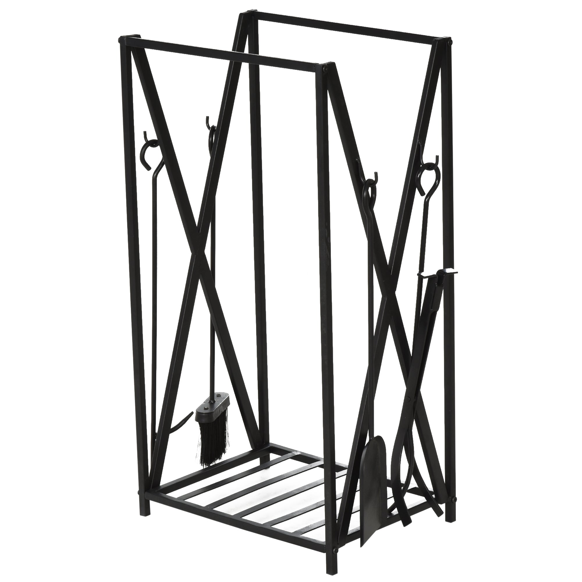 Suporte para Lenha 46x30x76 cm - Cor Preto