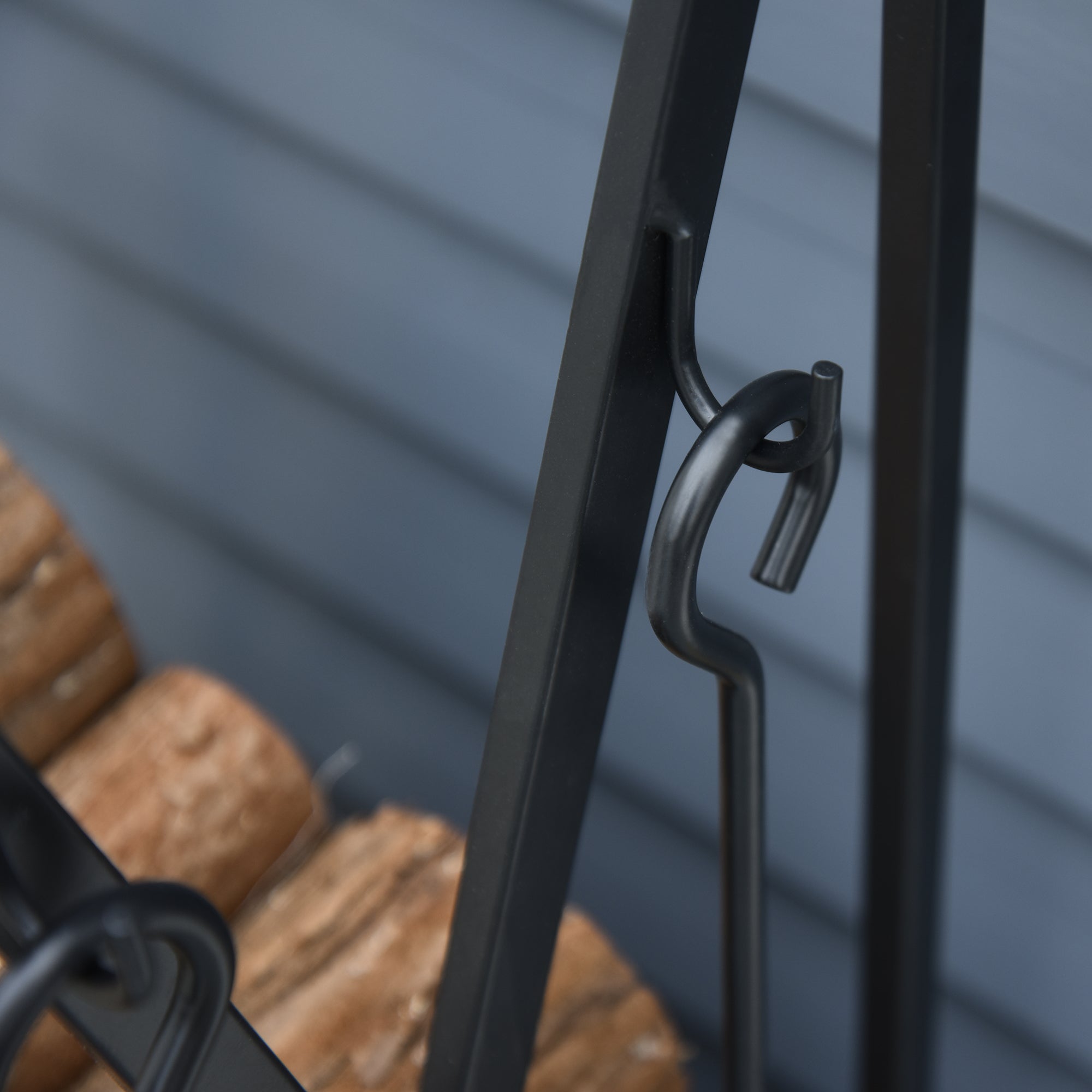 Suporte para Lenha 46x30x76 cm - Cor Preto