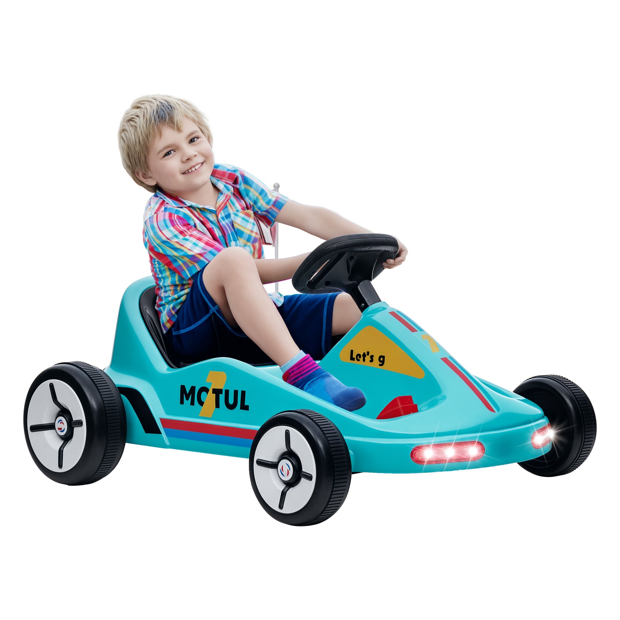 Kart Elétrico Infantil 85x70x45 cm Azul Claro