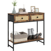 Mesa Consola Móvel de Entrada 80x30x75 cm Cor Castanho Rústico