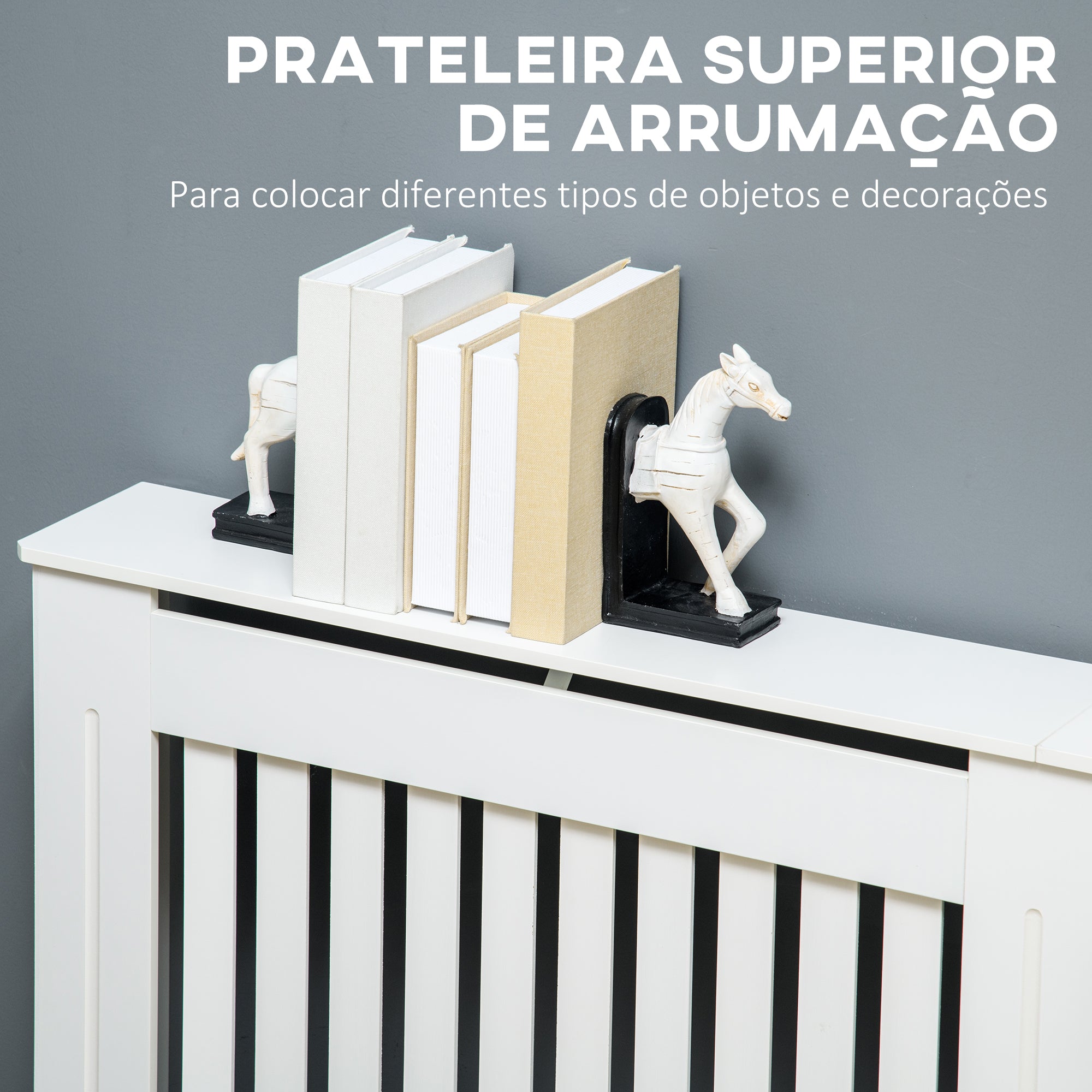 Cobertura de Radiador – 172x19x81 cm – Branco – MDF
