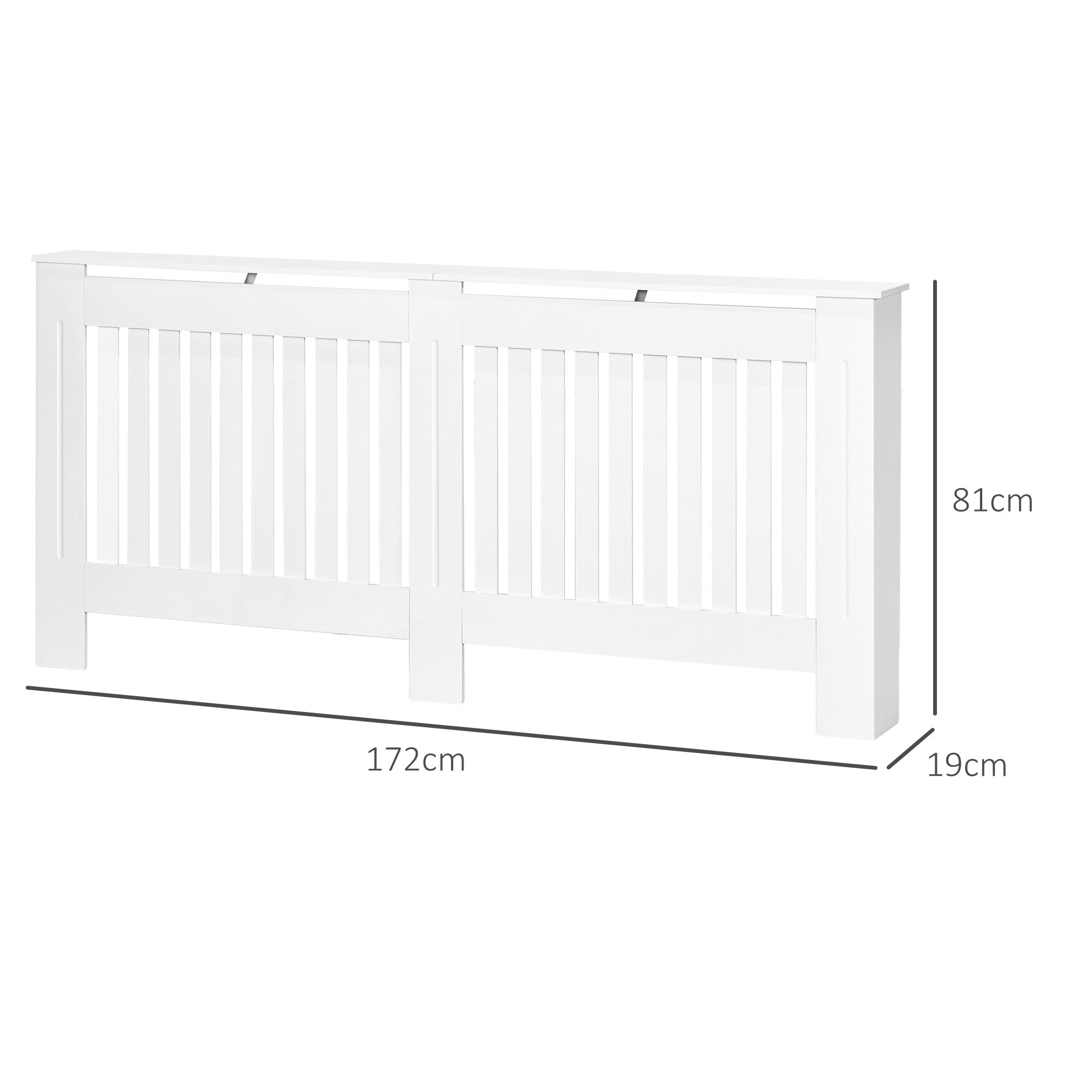 Cobertura de Radiador – 172x19x81 cm – Branco – MDF