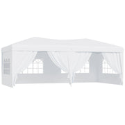 Tenda para Festas com Paredes Amovíveis 591x297x255 cm - Branco