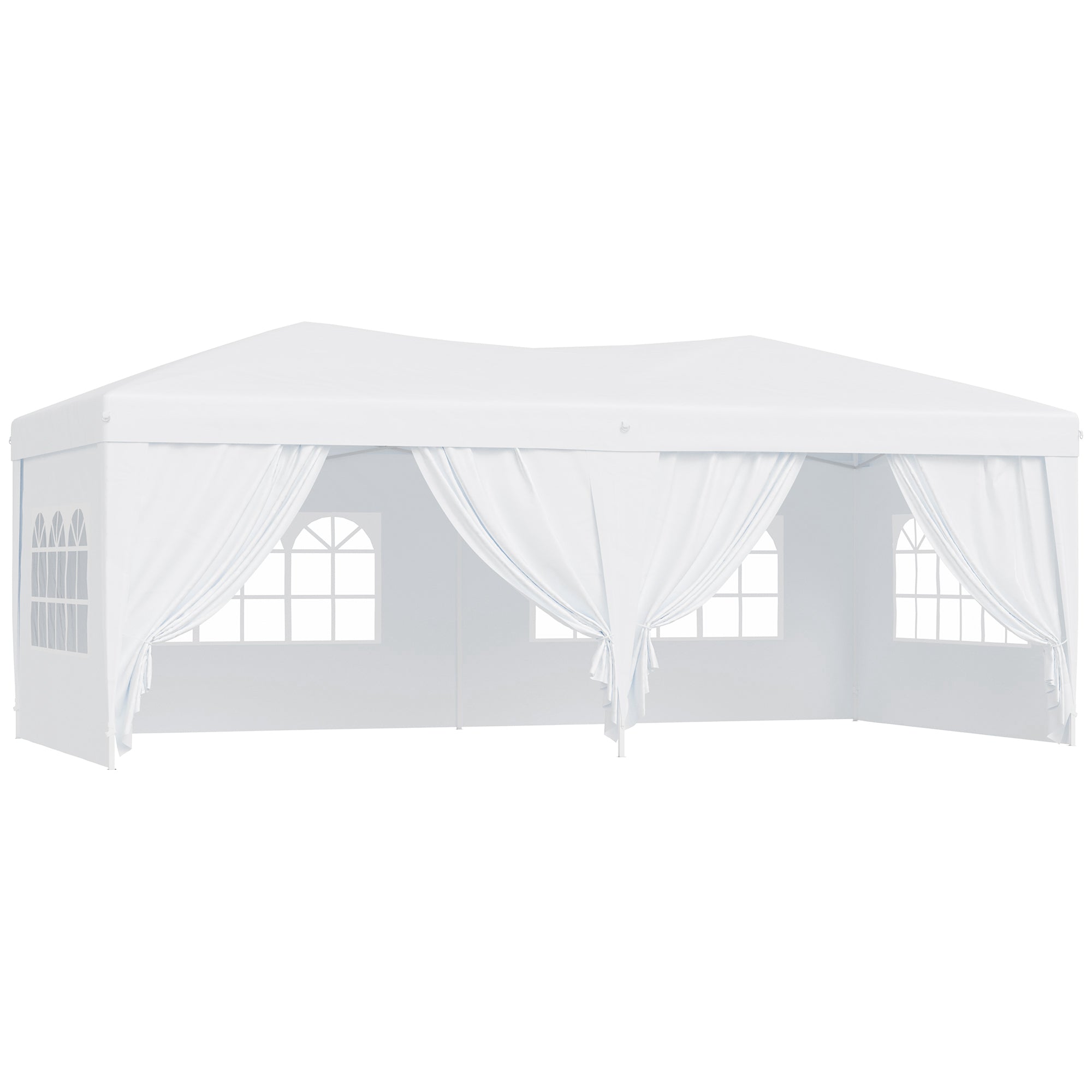 Tenda para Festas com Paredes Amovíveis 591x297x255 cm - Branco