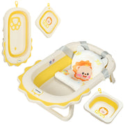 Banheira Dobrável para Bebés 80,5x55x20 cm - Amarelo