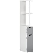 Coluna Casa de Banho Moderna 15,2x29,8x118 cm Branco e Cinza