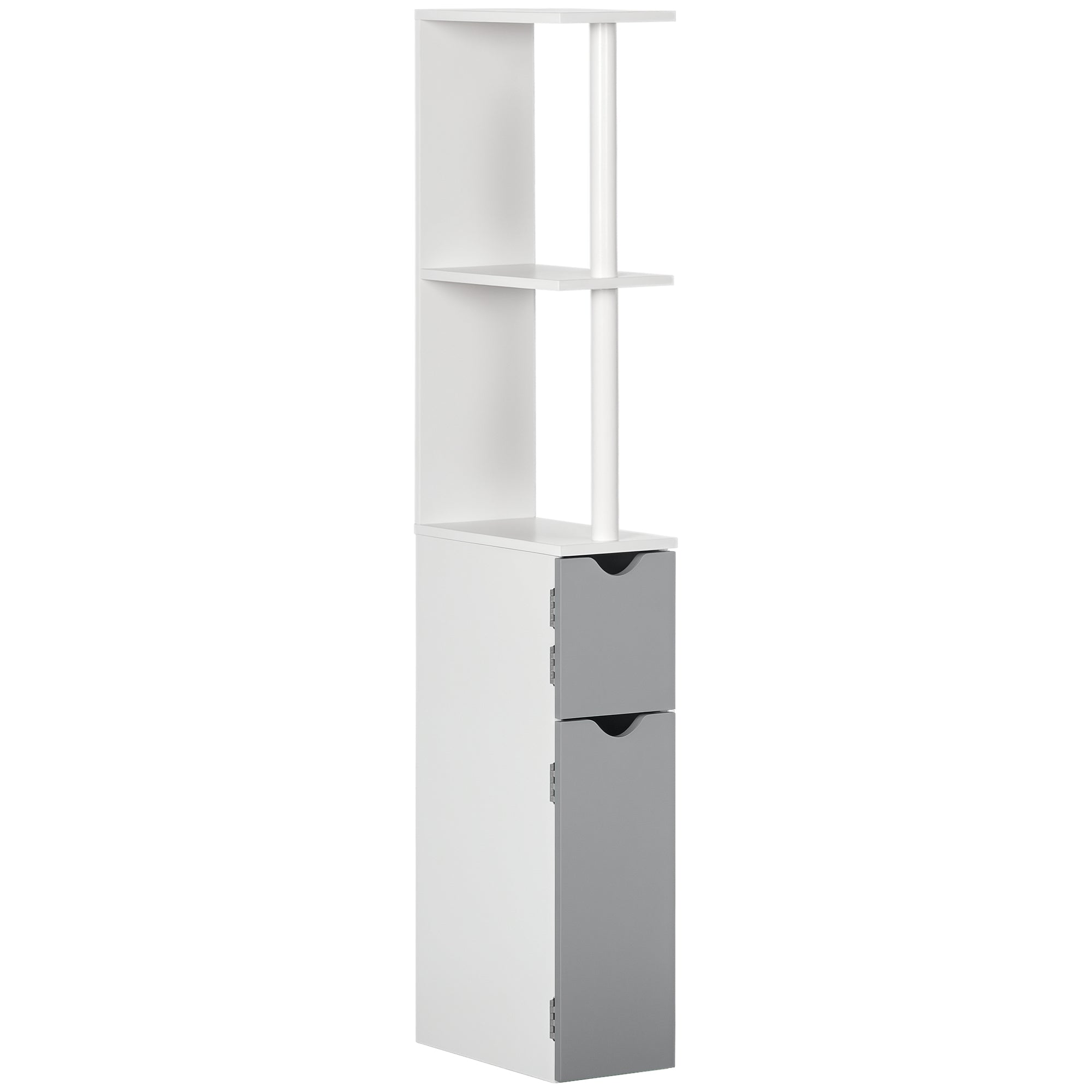 Coluna Casa de Banho Moderna 15,2x29,8x118 cm Branco e Cinza