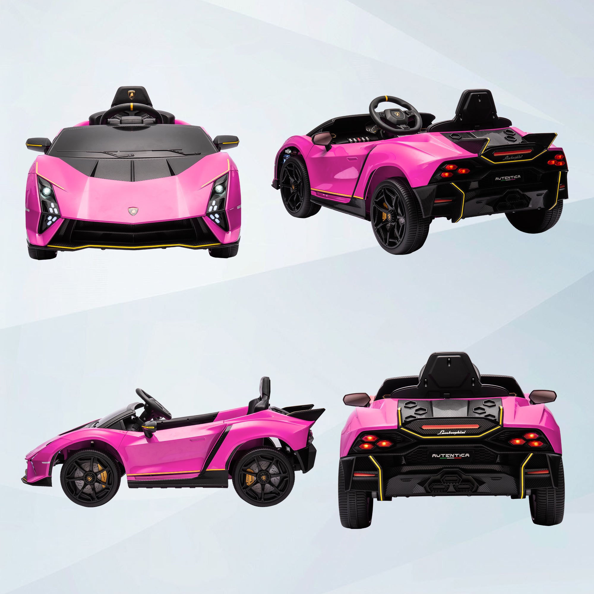 Carro Elétrico Infantil Rosa 114,5x64x45,5 cm