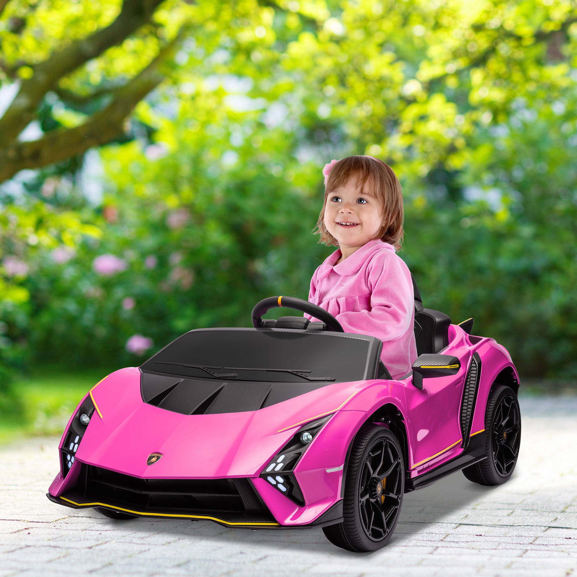 Carro Elétrico Infantil Rosa 114,5x64x45,5 cm
