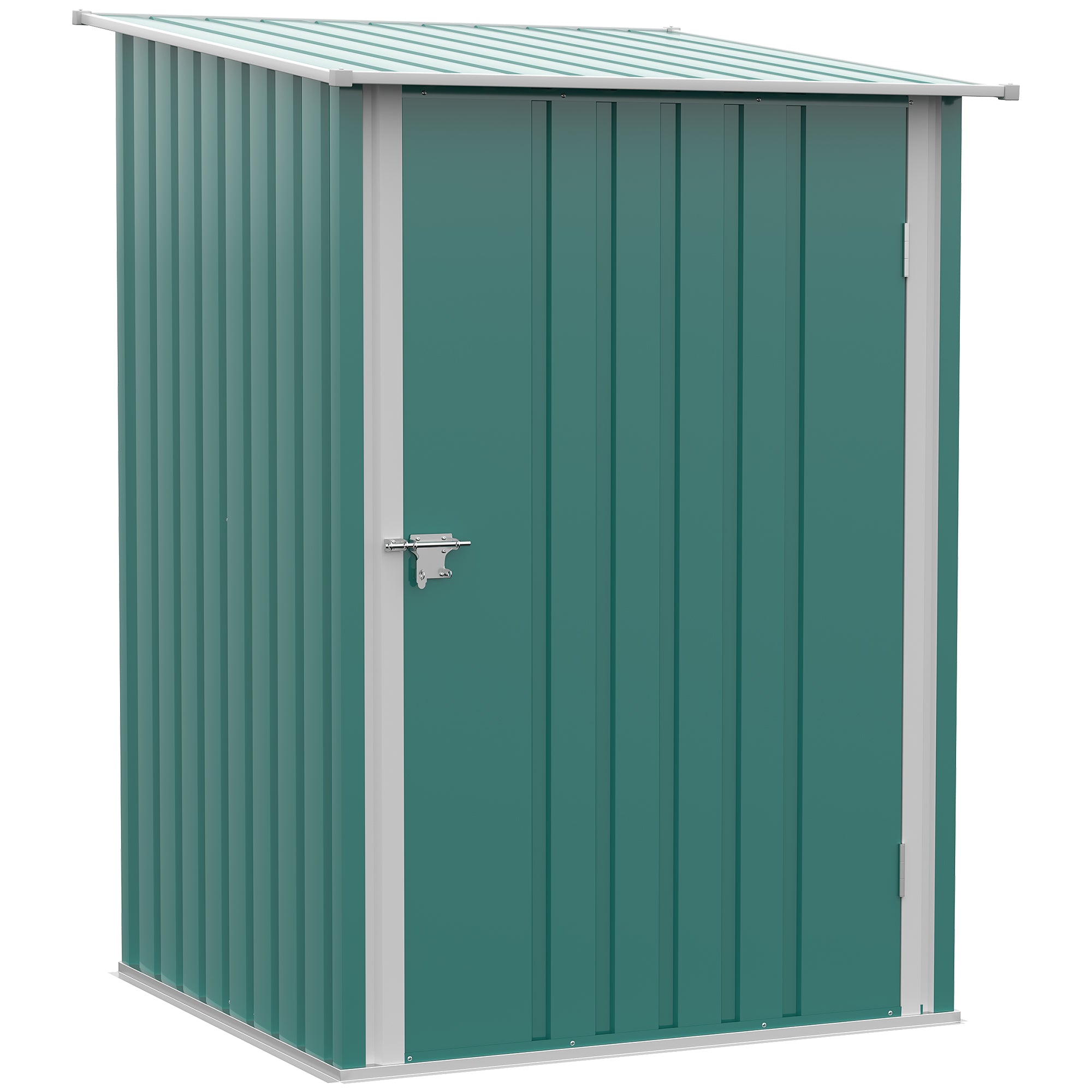 Abrigo de Jardim Verde 100x103x160cm - Armazenamento de Ferramentas em Aço Galvanizado