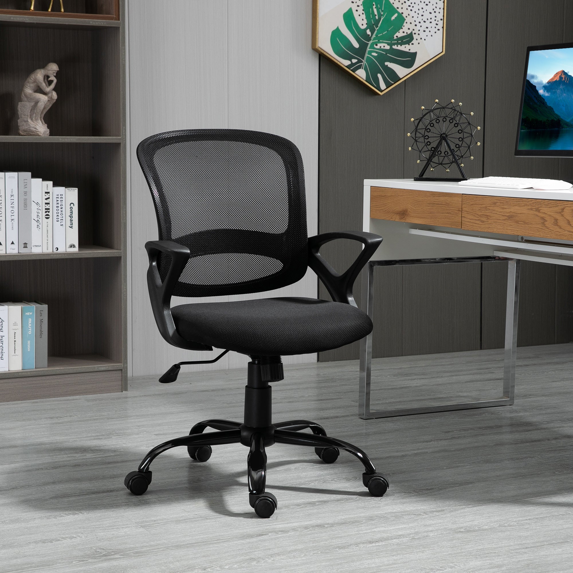 Cadeira de Escritório Ergonômica Preto 61x61x99cm
