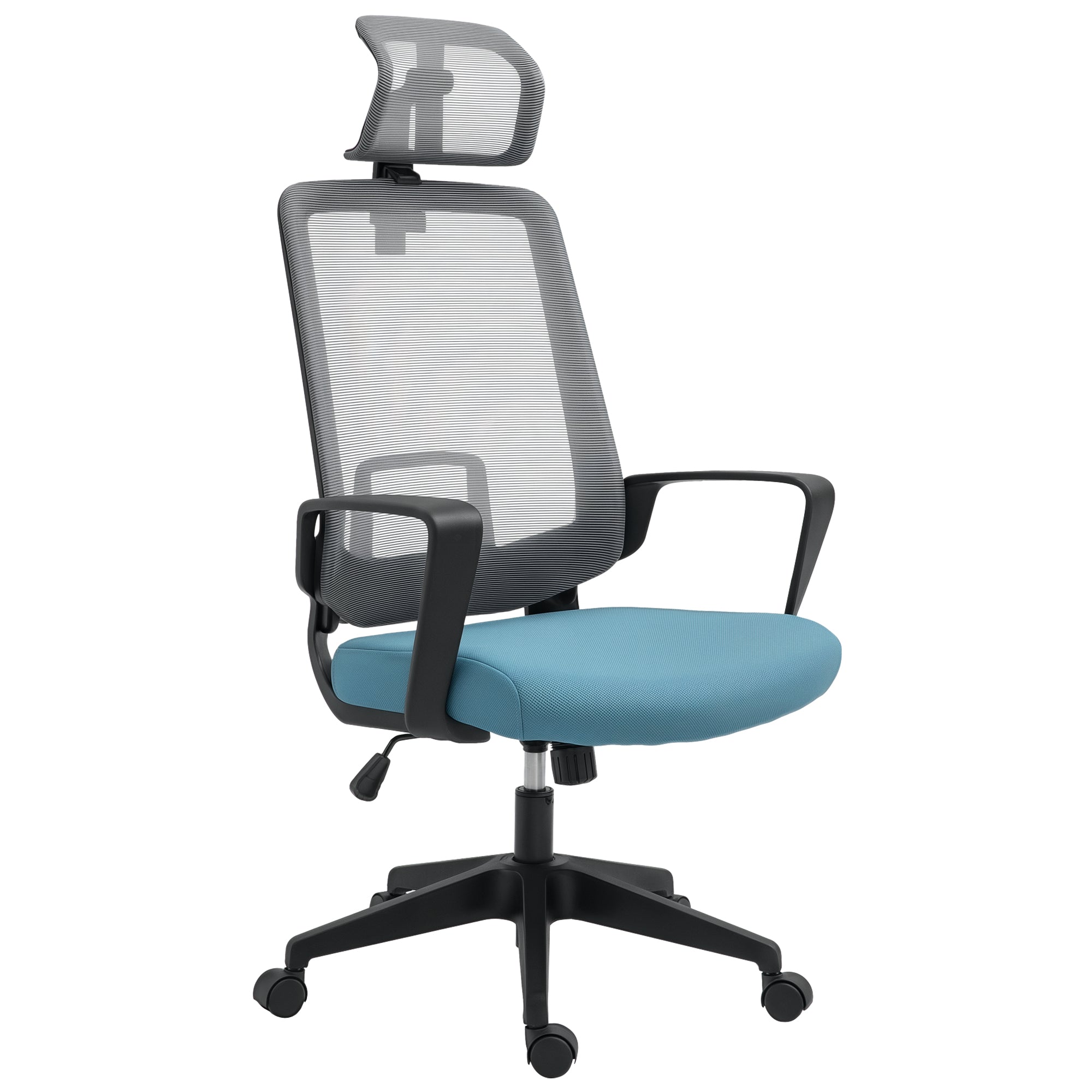 Cadeira de Escritório Ergonômica Azul 63.5x63x125.5cm