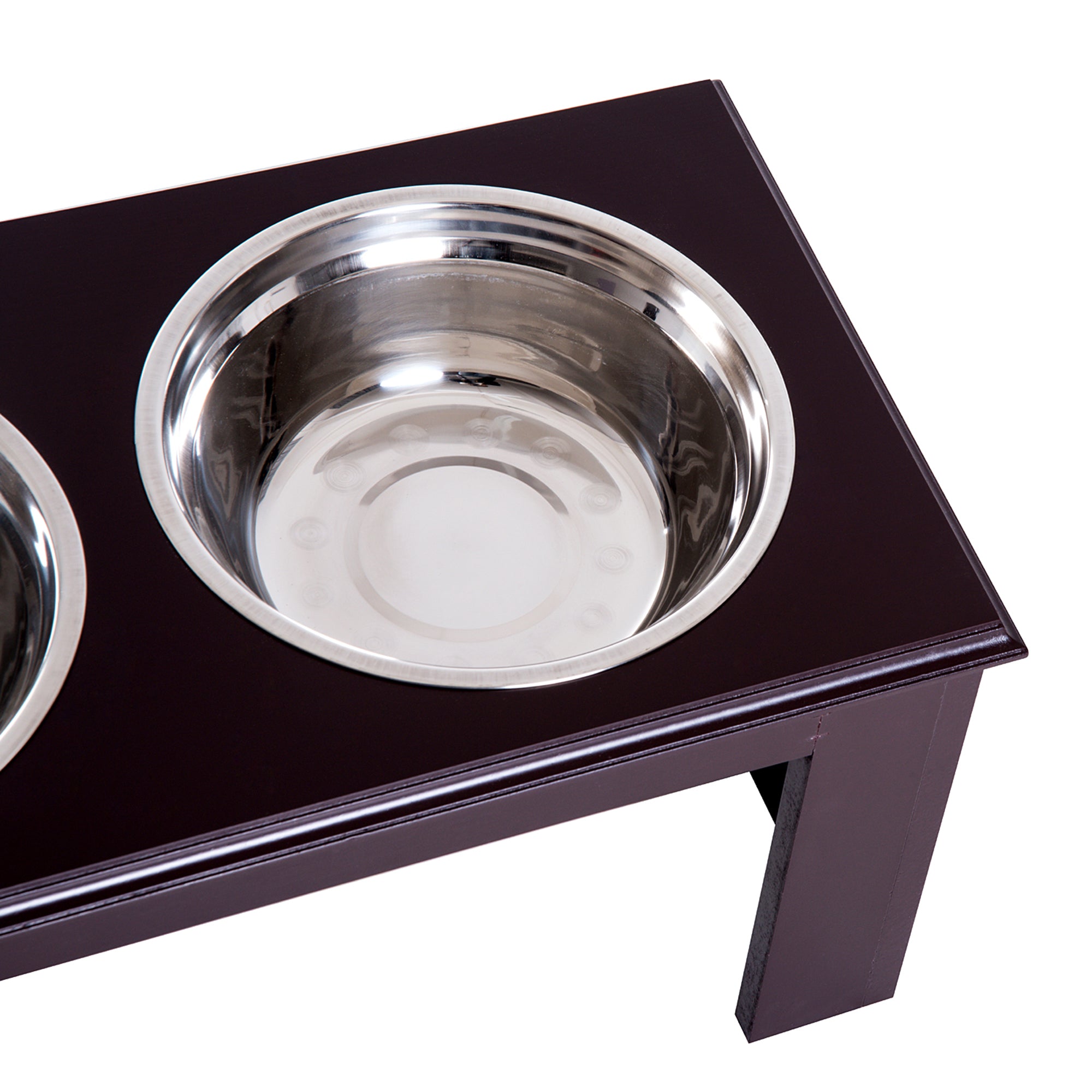 Comedouro Elevado para Cães 58,4x30,5x25,4 cm - Marrom Escuro