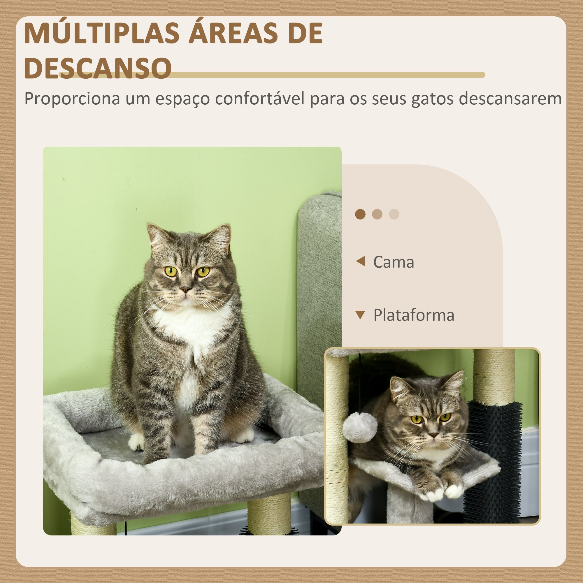 Arranhador para Gatos - Cinzento, 40x40x48 cm