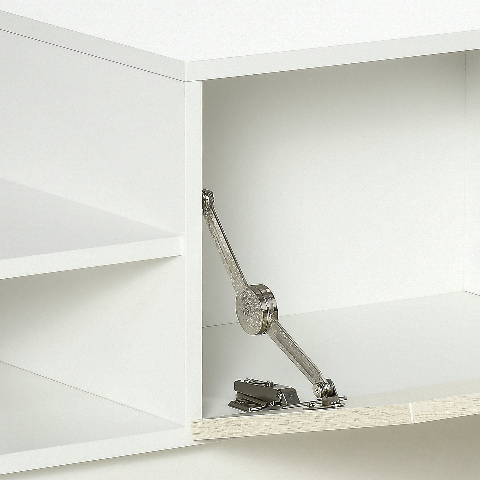 Móvel de TV Moderno 150x31.5x40cm - Branco e Madeira