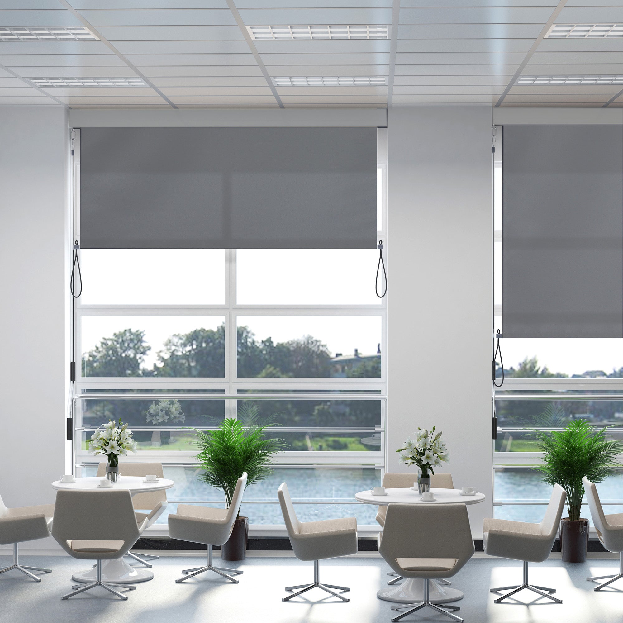 Toldo Vertical Enrolável Proteção UV 140x250 cm - Cinza Escuro
