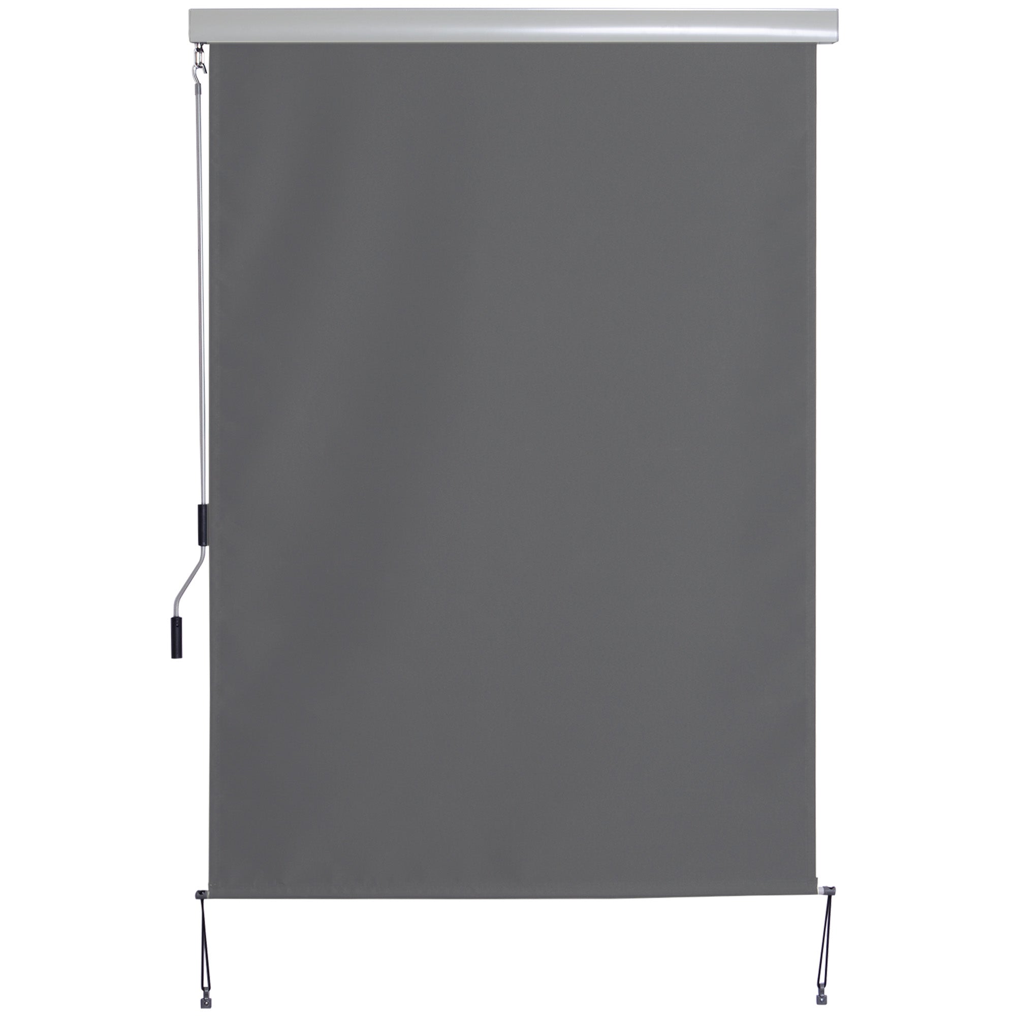 Toldo Vertical Enrolável Proteção UV 140x250 cm - Cinza Escuro
