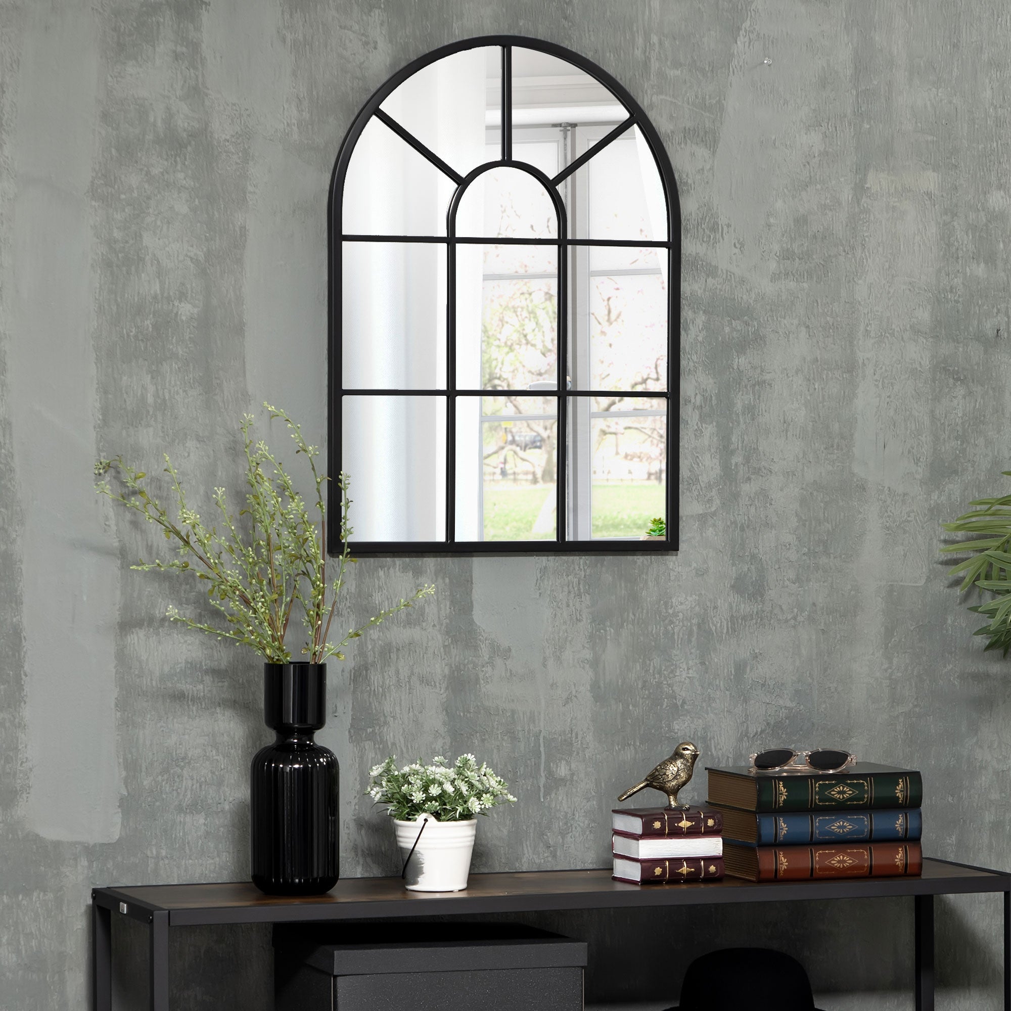 Espelho Decorativo de Parede 50x70 cm Cor Preto - Estilo Moderno