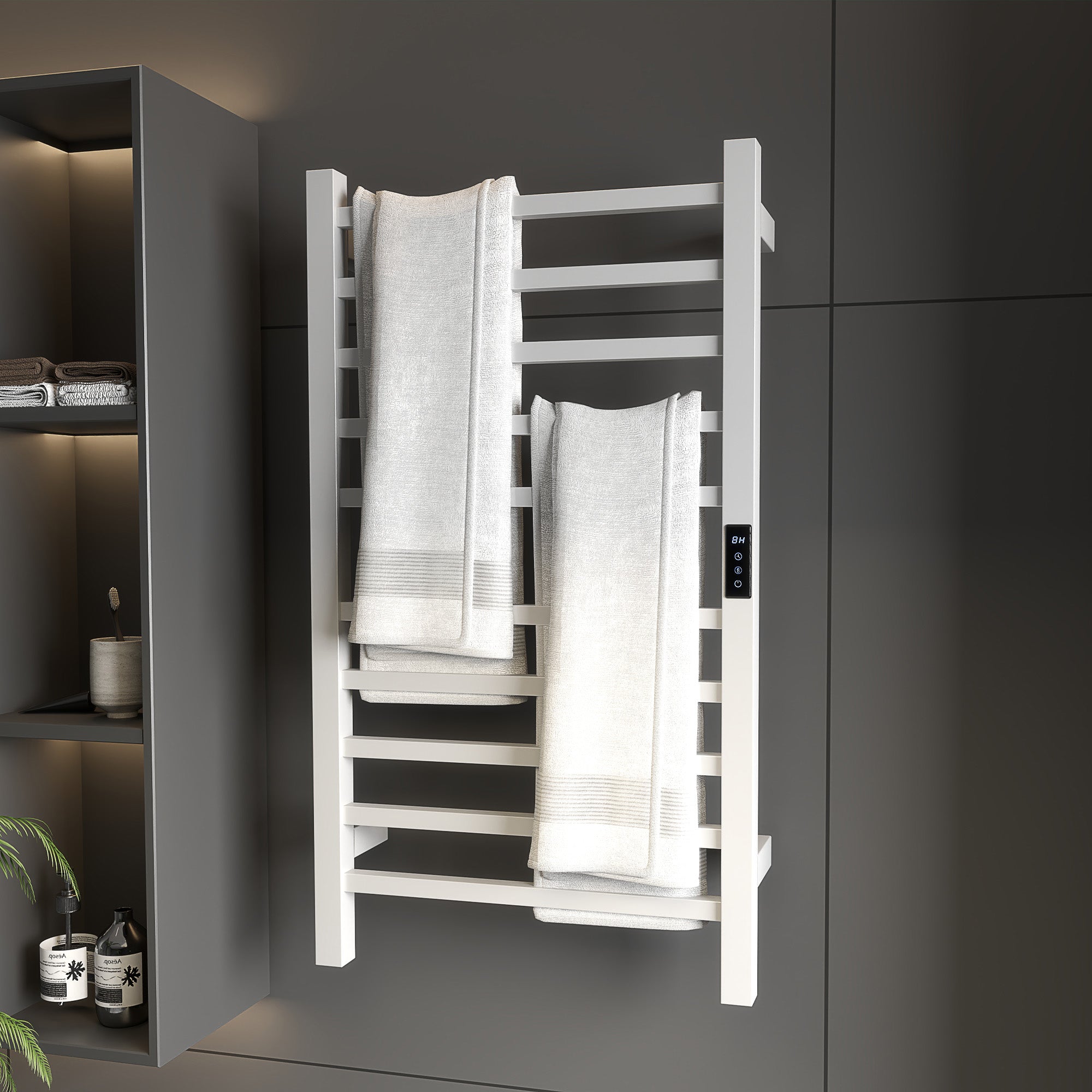 Toalheiro Elétrico de Parede 45x11x80 cm - Branco