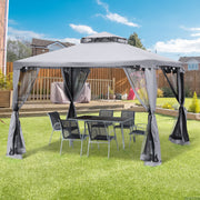 Pérgola de Jardim Cinza 294x294x265cm - Elegante e Funcional