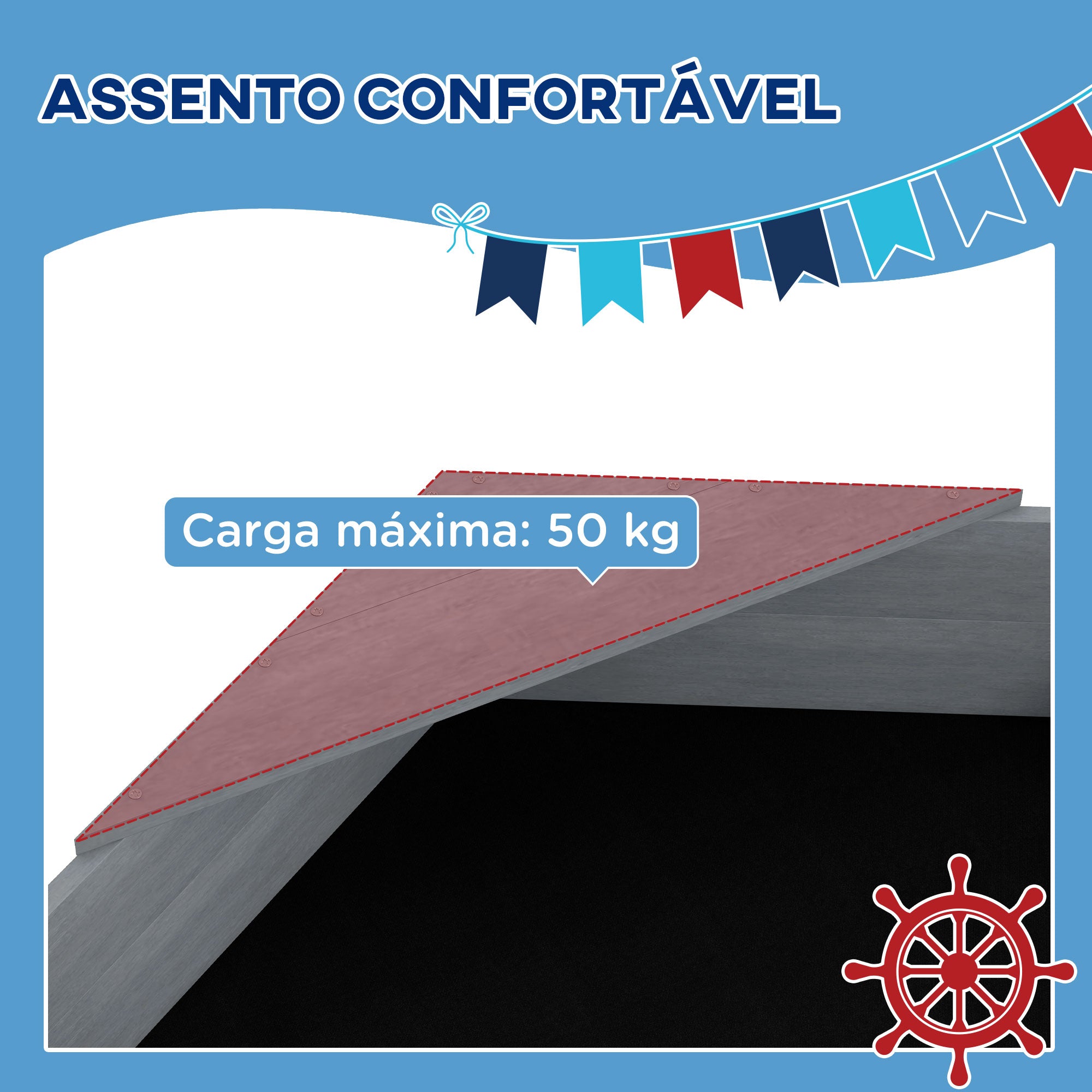 Caixa de Areia Infantil em Forma de Veleiro 190x90x138 cm - Cinza Escuro
