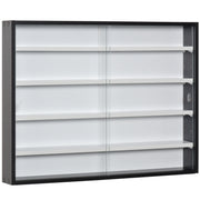 Vitrine de Parede com Prateleiras Ajustáveis 80x9.5x60cm Cor Preto