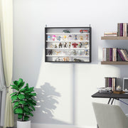 Vitrine de Parede com Prateleiras Ajustáveis 80x9.5x60cm Cor Preto
