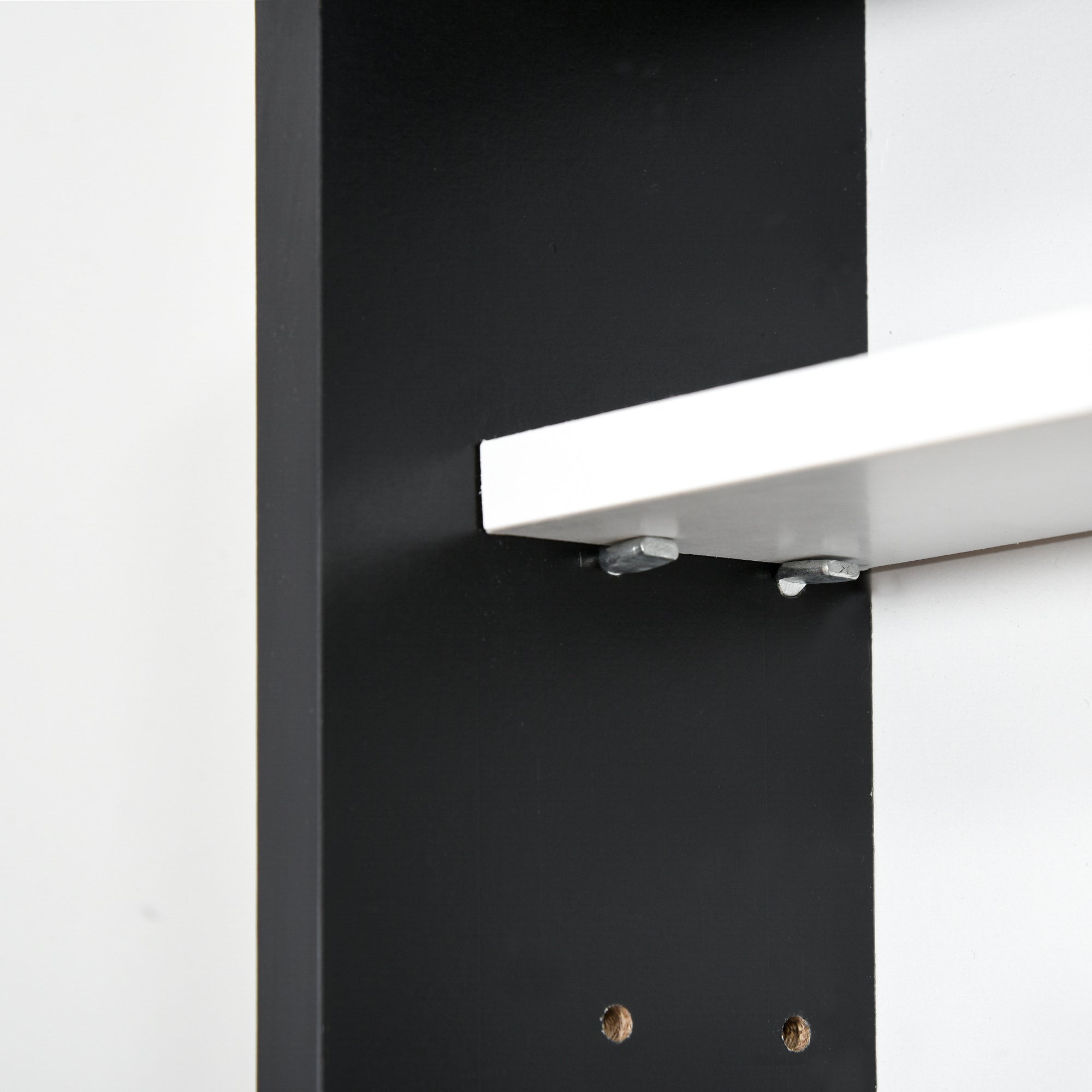 Vitrine de Parede com Prateleiras Ajustáveis 80x9.5x60cm Cor Preto
