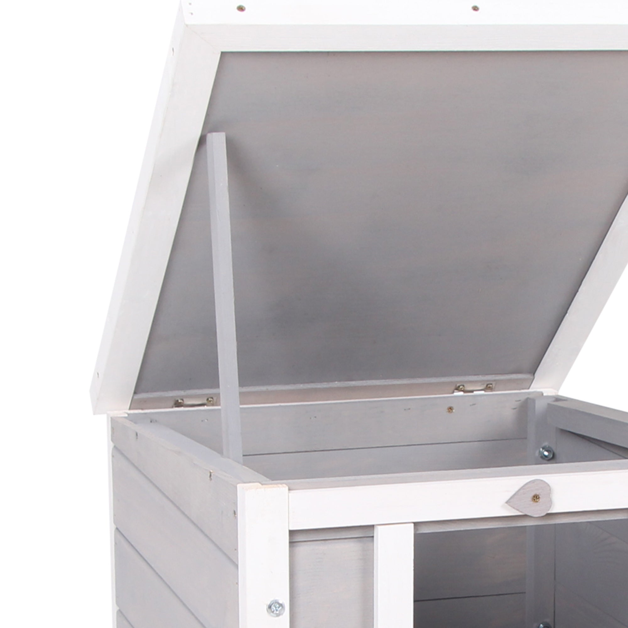 Coelheira de Madeira Exterior – 42x51x43 cm – Cinzento