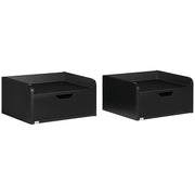 Mesas de Cabeceira Flutuantes 40x30x19,5 cm - Cor Preto