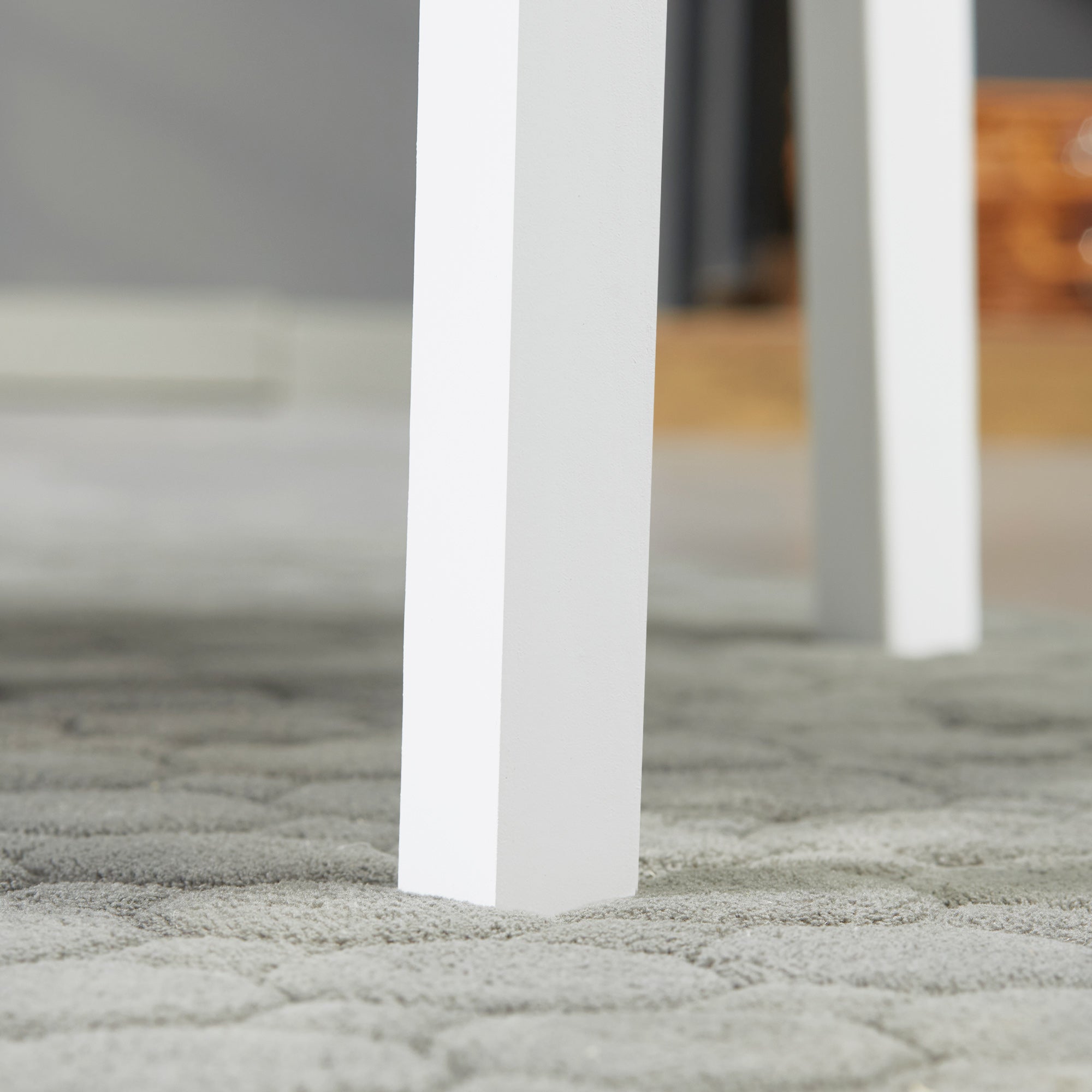 Conjunto de 2 Cadeiras de Sala de Jantar – 41x46,5x85,5 cm – Brancas – Madeira de Pinho