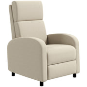 Poltrona Relax Reclinável 160° Bege 64x86x102 cm