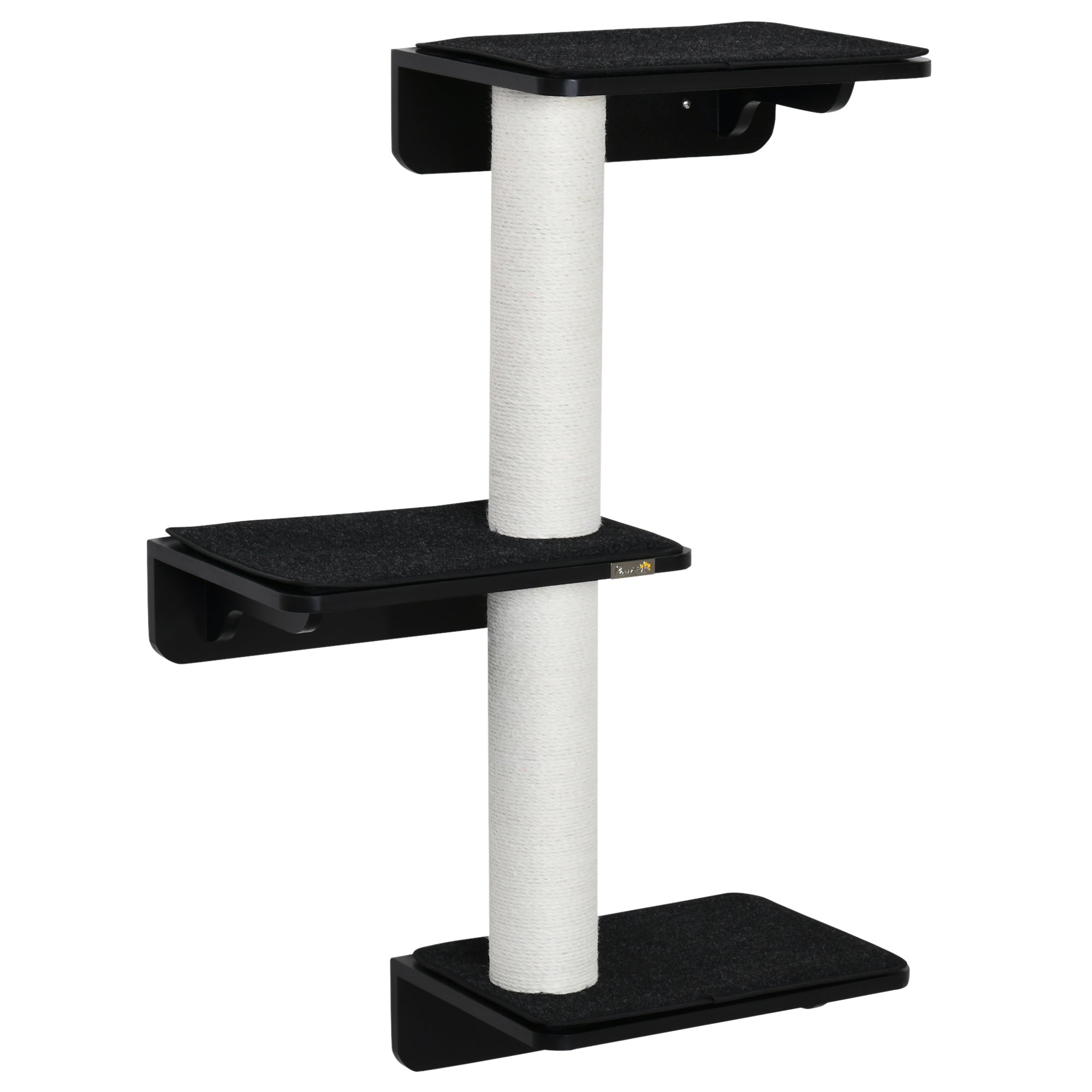 Árvore para Gatos de Parede 63x28x93,5cm Preto e Bege