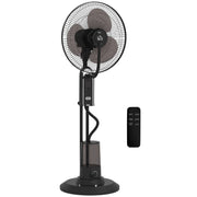 Ventoinha de Pé com Nebulizador Ø44,5 cm Preto