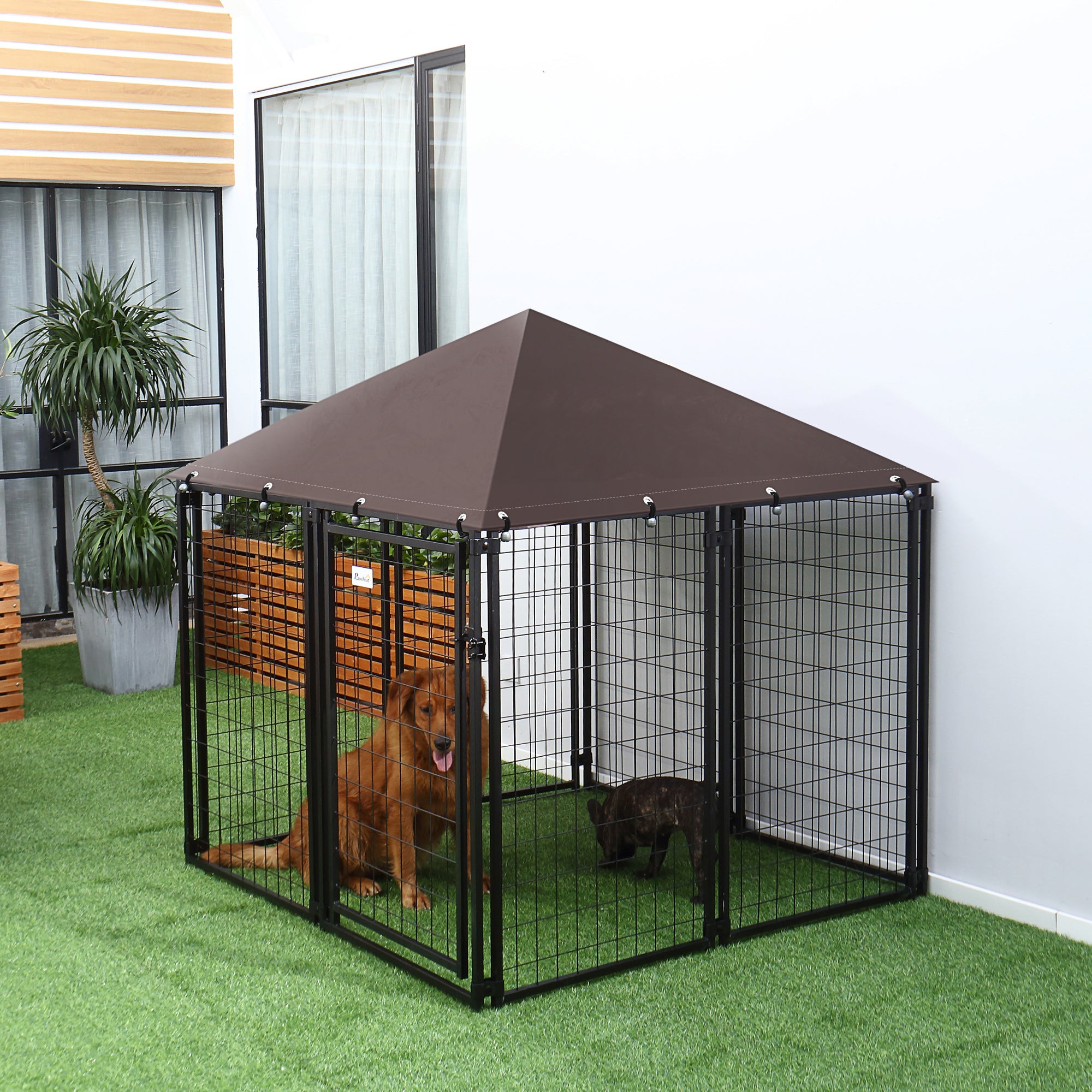 Parque para Animais de Estimação 141x141x153 cm - Cor Preto