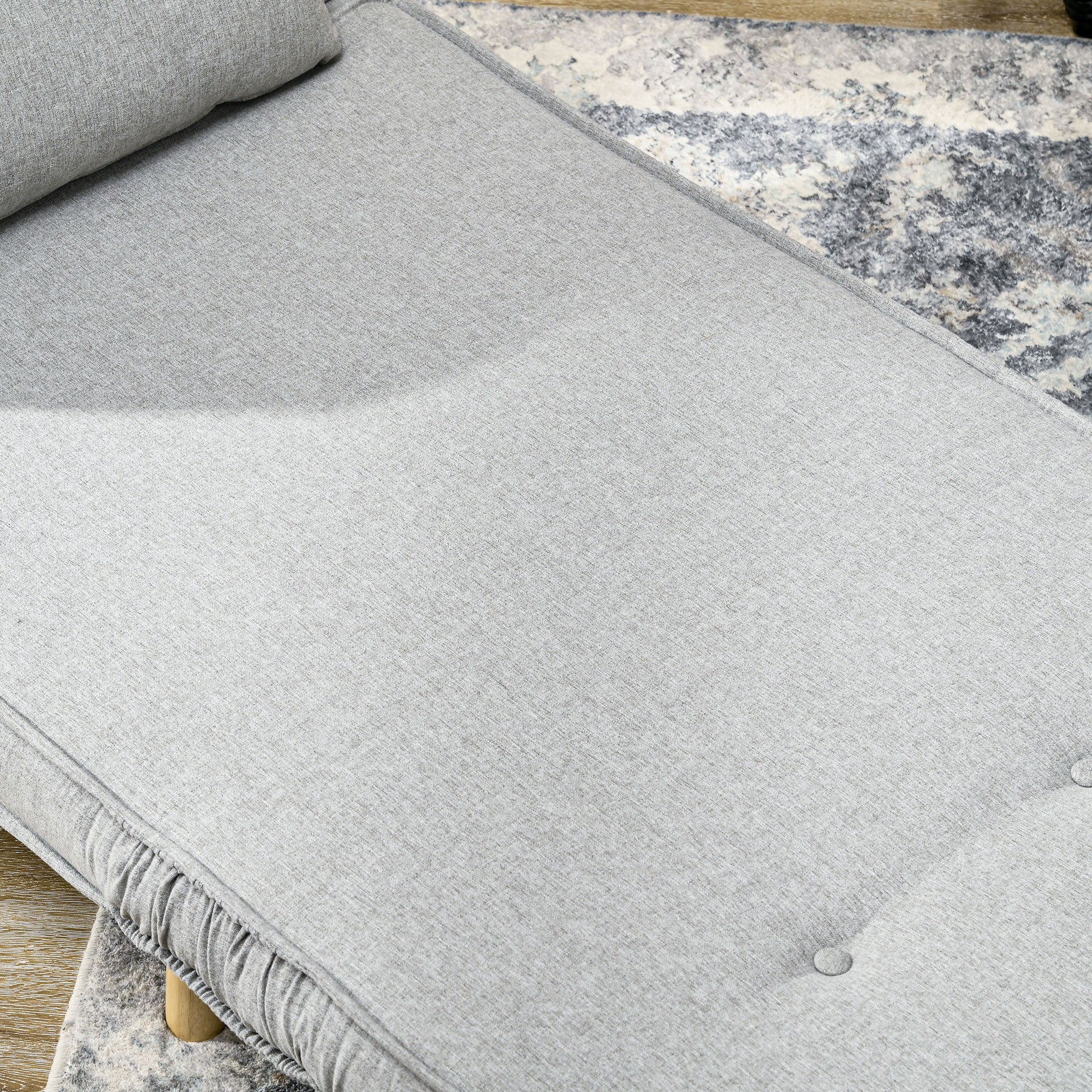 Poltrona Cama Individual Dobrável Cinzenta 72x78x79 cm